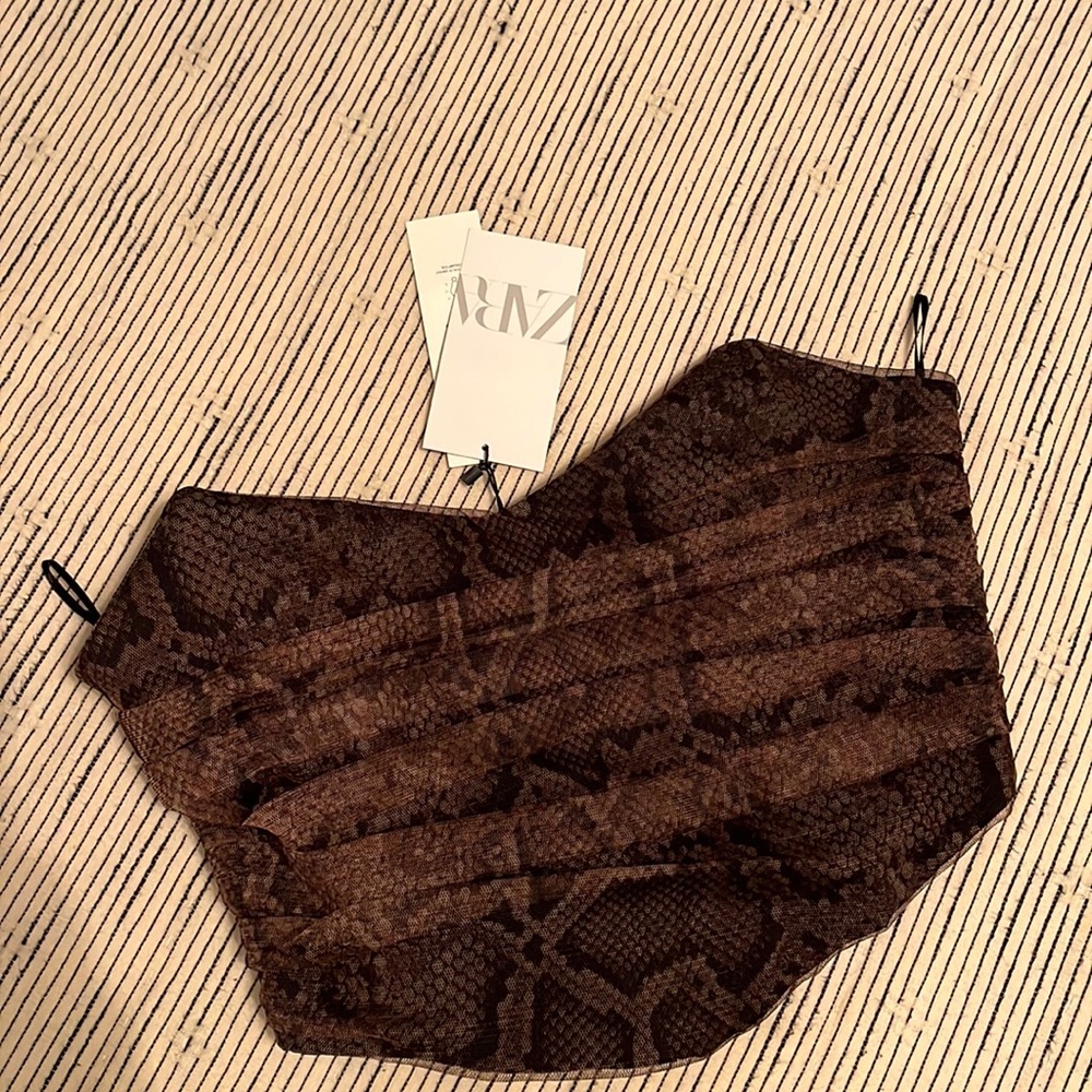 Zara strapless crop top